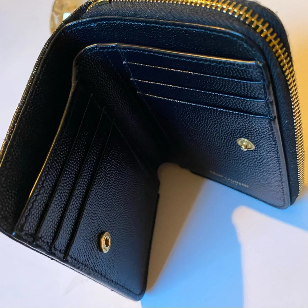 YSL Quilted Bifold Compact Wallet - Picture 8 of 11
